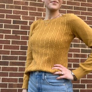 Banana Republic Mustard Knit Sweater Medium